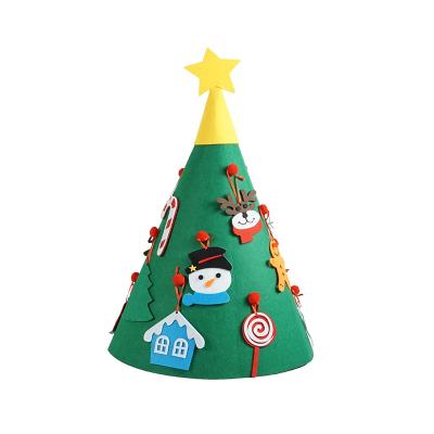 China Kids Gifts / Christamas DIY 3d Decoration Felt Christmas Tree with Hanging Ornaments Christmas Decorations Gifts for Kids and Toddler for sale