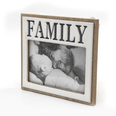 China Sturdy New Home Decorative Photo Frame High Quality MDF 4*6 Wooden Composite Picture Frames Smooth Design Table Top Or Wall Mount White Picture Frame for sale