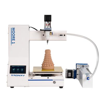 China High Percision Tronxy Moore 1 Ceramic Clay Moore 1 3d Printer Large Size Desktop 180*180*180mm Ceramic 3d Printing Machine for sale