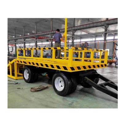 China Factory Warehouse Transfer Traction Truck Factory Sales Flatbed Trailer Industrial Full Transport Flatbed Trailer for sale