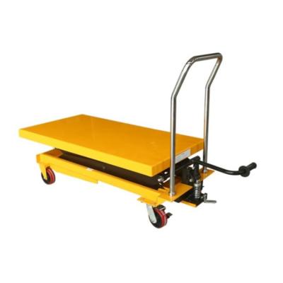 China Industry Capacity Portable Scissor Car Lift Manual Double Scissor Lift Mini Easy Mobile Hydraulic Platform for sale