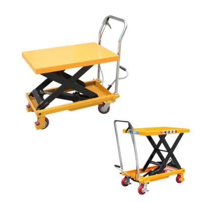 China Easy Mobile Scissor Lift With Double Hydraulic Trolley Tabletop Scissor Lift for sale