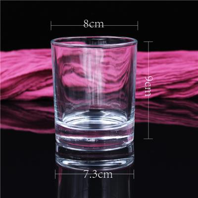 China Empty home decoration luxury thick glass jars for candle making, candle jars with lid and boxes for sale