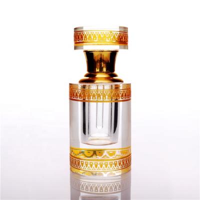 China Personal Care Luxury Mini Empty Crystal Glass Perfume Antique Gold Refill Bottles for sale