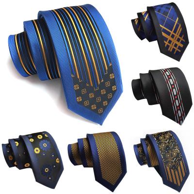 China Luxury Noble Line Luxury Silm 6cm Necktie For Wedding Party Fashion Formal Men Suits Ties Narrow Necktie Flowers Pattern Mens Necktie for sale