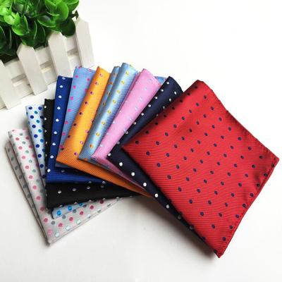 China Jacquard Pocket Square Dots Handkerchief Wholesale Handkerchief For Party Square Pocket 22cm for sale