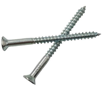 China High Quality Flat Countersunk Slotted Head Self Tapping Galvanized Wood Screws for sale