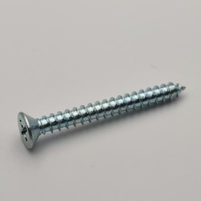 China Customized Product Flat Phillips Flat Countersunk Head Zinc Plated Stainless Steel Tapping Screws for sale