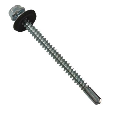 China High Quality Hex Hex Head Galvanized Nail Self Drilling Screws Black PVC Washer for sale