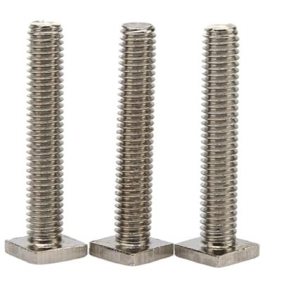 China Building Construction Stainless Steel A2-70 m8 Flat Head Square Neck Bolt For Railway And Lathe for sale