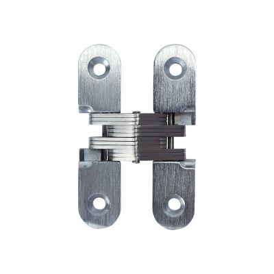 China 180 degree heavy duty cross stainless steel concealed hinges High quality hinge with zinc alloy material invisible hinge for sale