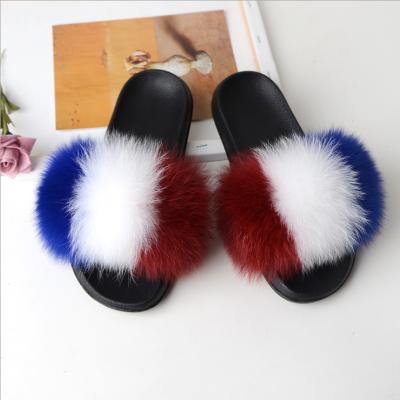 China CUSHIONING Black Faux Stone Leather Fur Mens Feather Slippers Slippers for sale