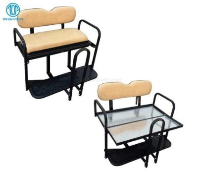 China Tan Golf Cart Rear Flip Back Seat Kit Premium 3.5Inch Thick Bottom Cushion for sale