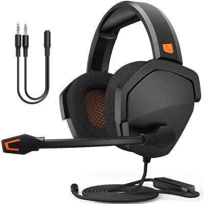 China Perfect Sound Personalized PC Headset Cheap Wired Headphones With Mic Black Over Ear Game Headset for sale