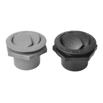 China ABS Customized Air Vent Grille Suppliers Round Vent Outlet Black Ceiling Vent Deflectors for sale