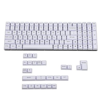 China New Style Durable Keycap Set Customizable Compatible Keycaps White Rubber Gaming Keycap Set for sale