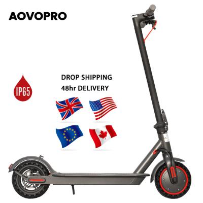 China LCD Display Screen+LED Light AOVO USA Stock 2 Wheels 10.5AH Waterproof Foldable Adult Electric Scooter Newest with Aovopro APP for sale