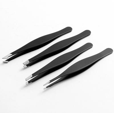 China Eye Makeup Eyebrow Beauty Tool For Long Black Hair Eyebrow Tweezers 4pcs Set Wholesale Quality Eyebrow Tweezers for sale