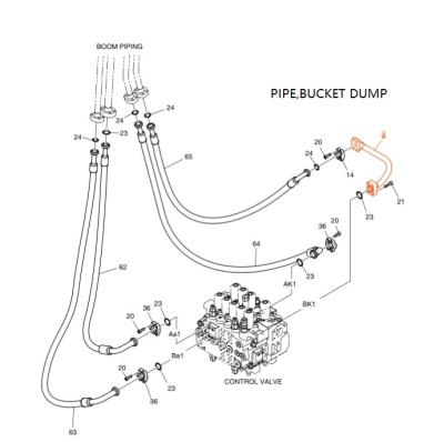 Κίνα DX190 DX200 Υδραυλικός σωλήνας στερέωσης κυλίνδρου για εξορυκτές και στερεόστρωμα σκληρών σωλήνων προς πώληση