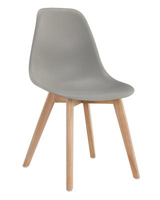 China Nordic Design Plastic Wood Plastic Chair Leg Seat Norsic Style FACTORY Style Dining Chair for sale