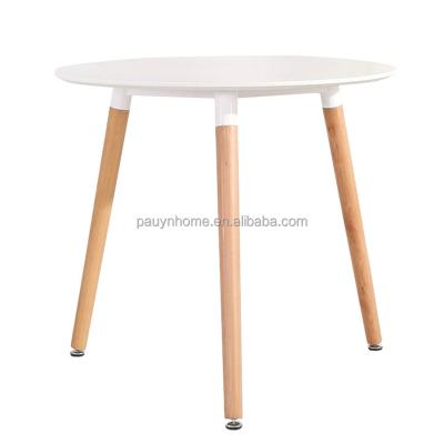 China Nordic Modern White Dining Table MDF Adjustable Round Coffee Table Three Legs (Size) Dining Table Round Restaurant Furniture for sale