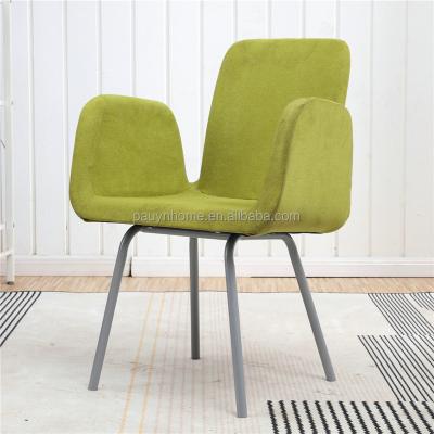 China Norsic Style Metal Leg Armchair Office Waiting Room Chair Fabric Lounge Chairs for sale