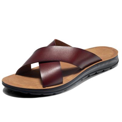 China 2020 Fashion Trend Durable Corss Light Mens Sandals Leather for sale