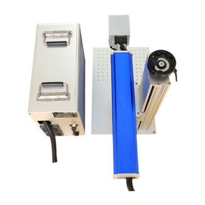 China 100w Max Mini Industry Laser Equipment Portable Copper Split Type Deep Silver Gold Laser Marking Nameplate Marking Machine for sale