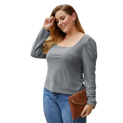 China High Quality Autumn Winter Retro Square Neck Anti-wrinkle Fashion T-shirt For Women for sale