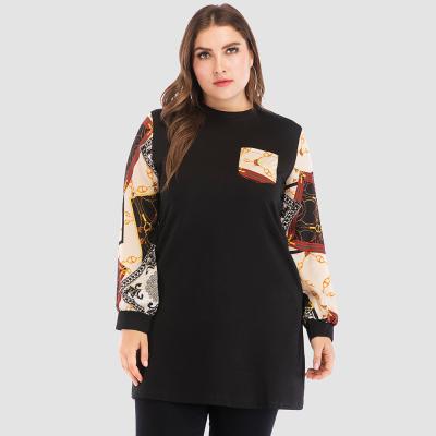 China Autumn Women Clothing Manufacturers Crew Breathable Long Neck Sleeve Printed Casual Quilting Women's T-Shirt for sale