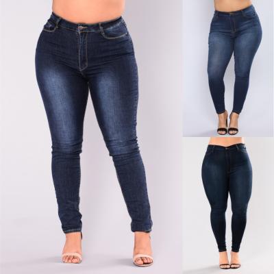 China High Waisted Viable Pule Pants Women Light Blue Solid Color Casual Jeans for sale