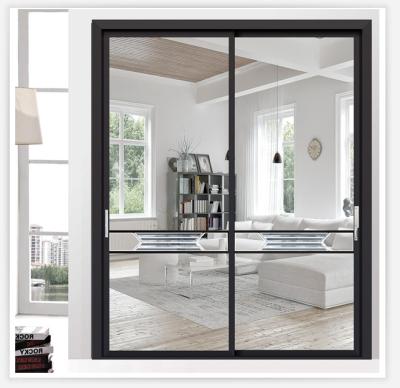 China Residential Waterproof Sliding Glass Door Interior Insulated Carbon Aluminum High Quality Sale Waterproof Accessories Customized Healthy Weather for sale