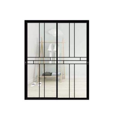 China Heat Insulation Thin Profile Sliding Aluminum Doors Panel Sliding Door Glass Swing Doors for sale