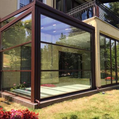 China 2021 Folding Screen Fashion Aluminum Frame Outdoor Fixed Window Big Size For Sunroom for sale