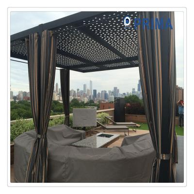 China Easily Assembled Outdoor Waterproof Motorized Aluminum Tent Pergola Profile Foil For Pergola for sale