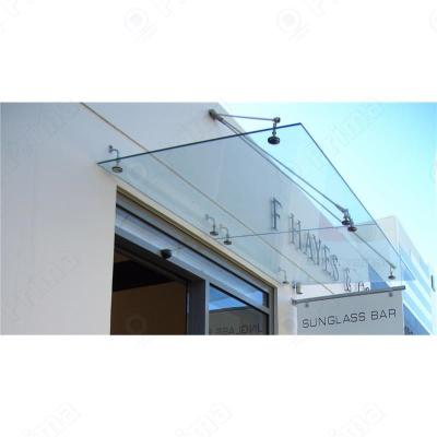 China Entrance Aluminum Glass Spider Apartment Canopy Glass Canopy for sale