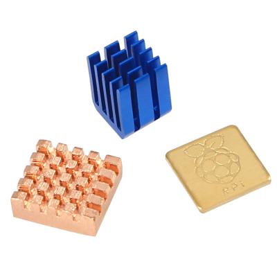 China Wholesale Smart Electronics~1 Machine Work Aluminum + 2 Copper Heatsinks Cooling Sticky Pad For Raspberry Pi 2 3 B Model for sale