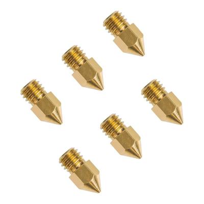 China 3D Printer Extruder Nozzles MK8 M6 Copper Brass Nozzles For Ender 3 Creality CR-10 CR-10S 0.2mm 0.3mm 0.4mm 0.5mm 0.6mm 0.8mm for sale