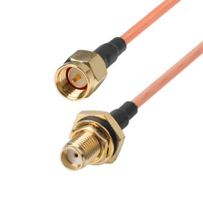 China Oem / Odm Rg316 Conector de cabo Sma Jack de parede feminina para conector direto masculino à venda