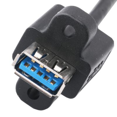 China Zwarte USB3 0 Kabel Am 90 graden zijbuig tot Af Halfpack Schroeftype Gevormd Buitengebouwen Te koop