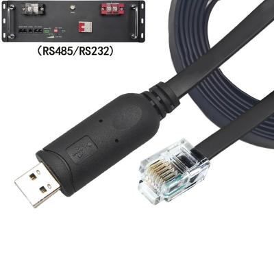 China USB-A To RS232 RJ12 Serial Cable 6P6C Compatible With RS232 Communication Configuration Debugging Line for sale