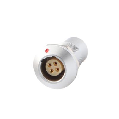 China Circular Waterproof Connector B Series Z7 4P Female Vacuum Sealed Waterproof Socket, Fixed Socket Nut Fixed IP68 for sale