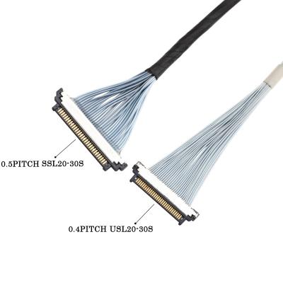 China 20453-230T-03 To Kel SSL20-30S Micro Coaxial Cable 30P Lvds Edp Cable Assembly for sale