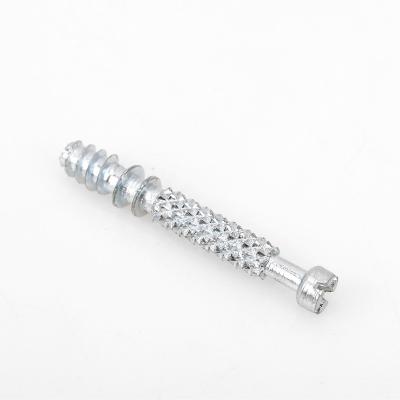 China FGVSLIDE Cabinet Fastener Hardware Furniture Accessories Zinc Self Tapping Knurled Screw Cabinet Connecting Bolts for sale