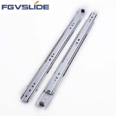 China Modern Furniture Hardware Cabinet Steel 35 Mm Width Drawer Runner Rail for sale