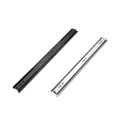 China Modern Ball Bearing 3 Fold Extension 45mm Furniture Hardware Hot Rail Full Soft Narrow Drawer Slide for sale