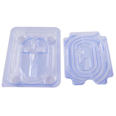 China Catheter Packaging EO Sterilization Dialysis Catheters Box Medical Device Tray Consumer Packaging for sale