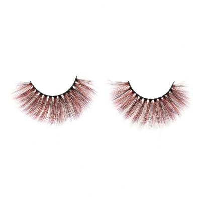 China New Design Colorful Eyelashes Mink Colorful Lash Tray Lashes Vendor Mink Lahses Private Label Colorful Eyelashes for sale