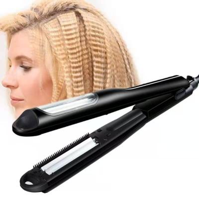 China Household Titanium Hair Straightening Iron 1.5 Inch Hair Crimper And Hot Straightener Tools Hair Waver For Volume for sale