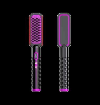 China Infrared Negative Infrared Rechargeable Ion Straight Hair Comb Portable Travel StraightenerUSB Infrared + Negative Ions YBJ 2022 Newest for sale